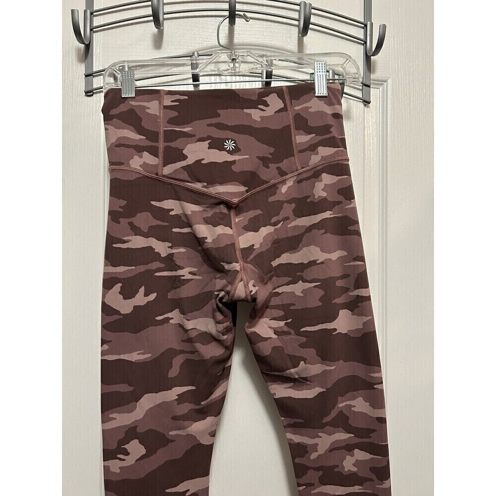 Athleta Womens S Elation Camo 7/8 Tight Leggings Lux Pink High Waisted Workout - Picture 10 of 12